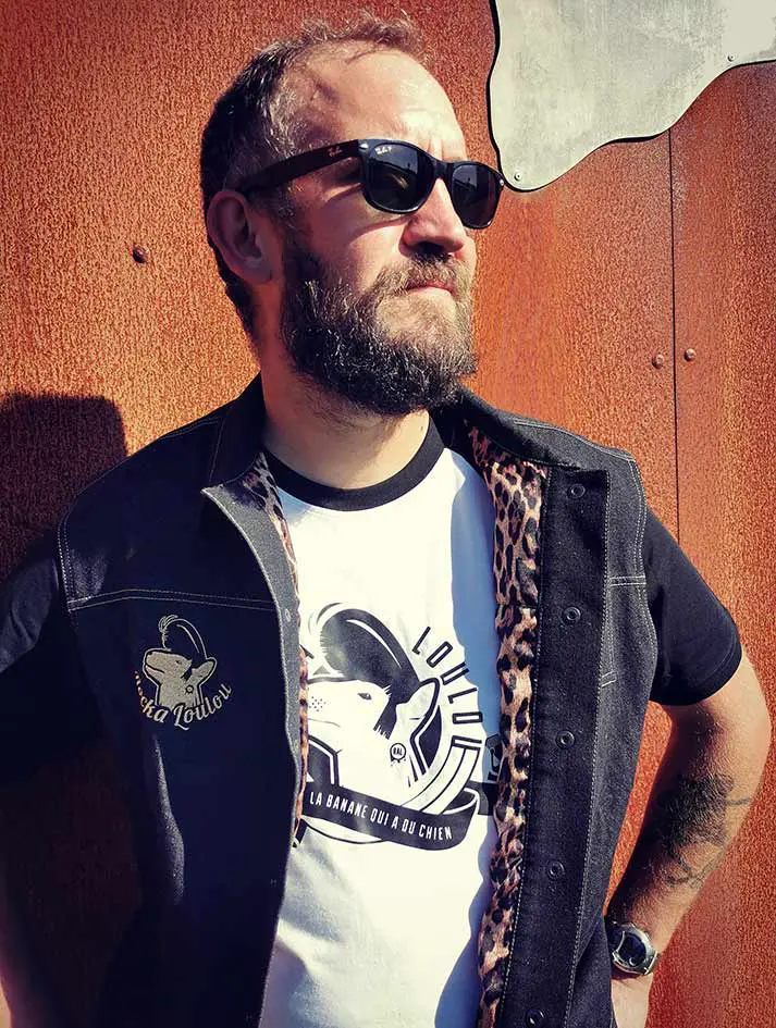 Veste en jean sans manches Rockaloulou