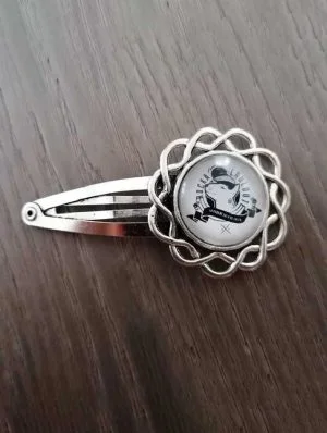 Barrette argenté Rockalouloute