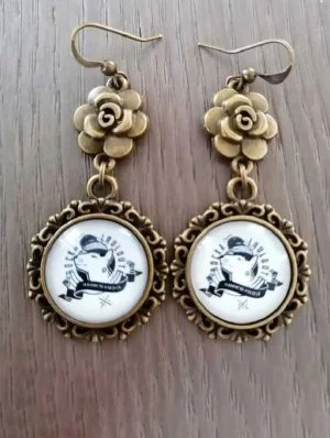 Boucles d'oreilles Fleur Rockalouloute