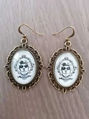 Boucles d'oreilles ciselée Rockalouloute